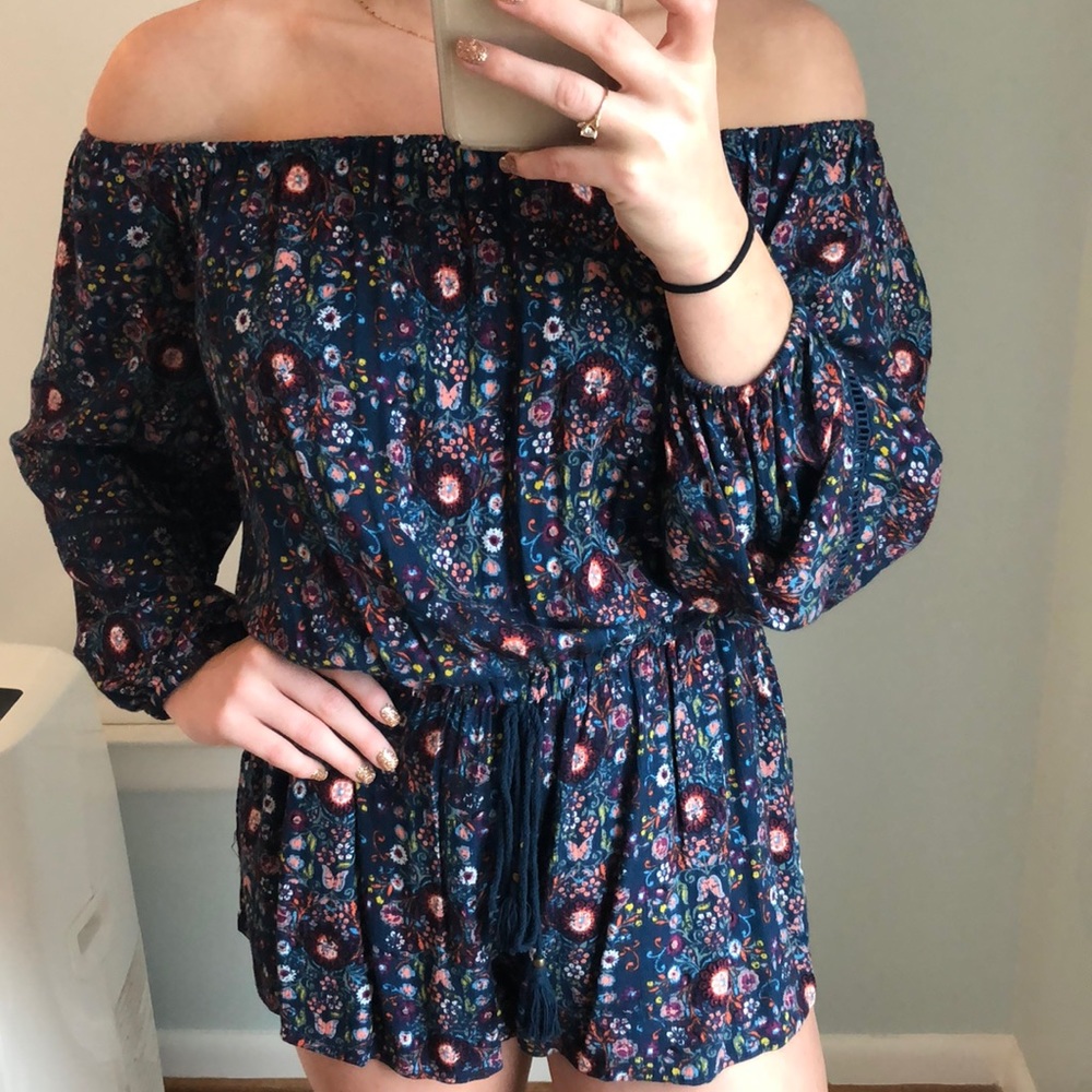 Floral Off the shoulder romper